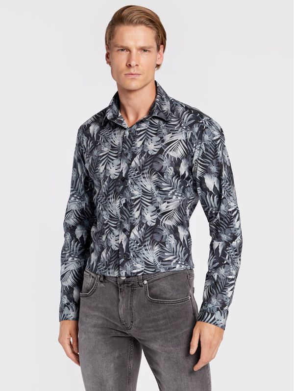 Lindbergh Lindbergh Риза 30-203394 Черен Slim Fit