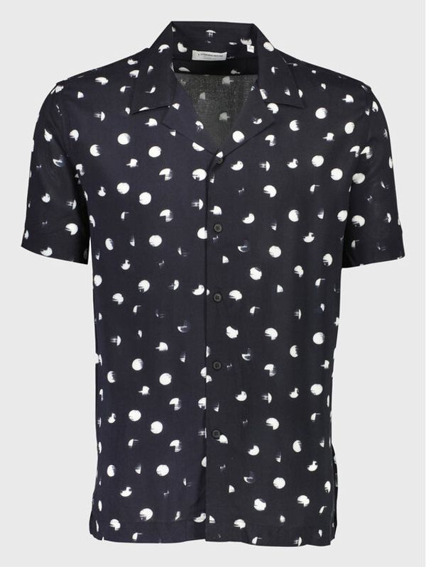 Lindbergh Lindbergh Риза 30-203425 Черен Relaxed Fit