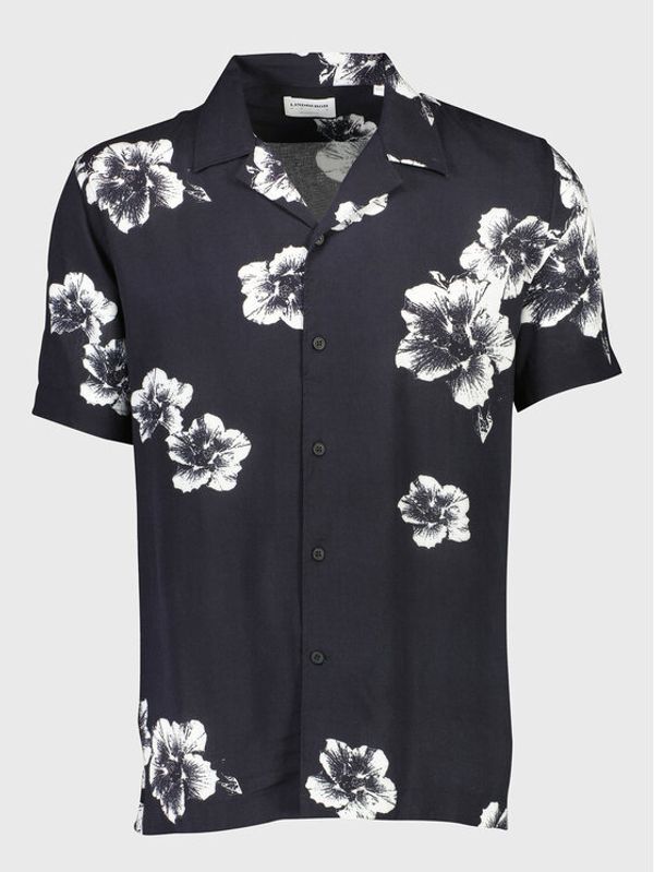 Lindbergh Lindbergh Риза 30-203425 Черен Relaxed Fit