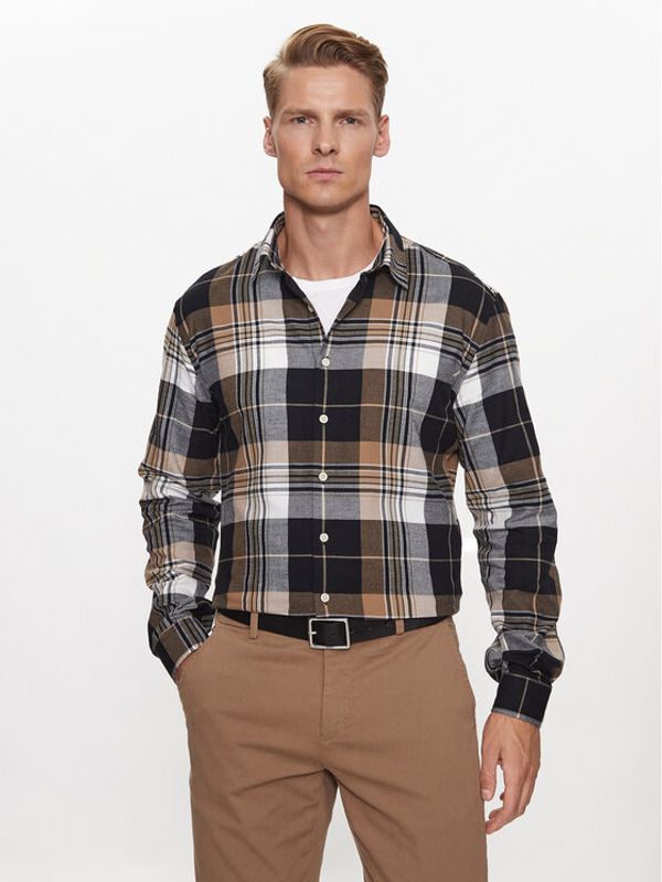 Lindbergh Lindbergh Риза 30-203482 Бежов Slim Fit