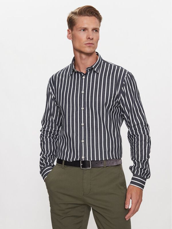 Lindbergh Lindbergh Риза 30-203484 Тъмносин Slim Fit