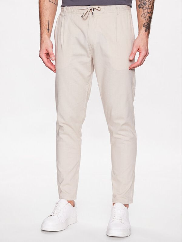 Lindbergh Lindbergh Текстилни панталони 30-003021A Сив Carrot Fit