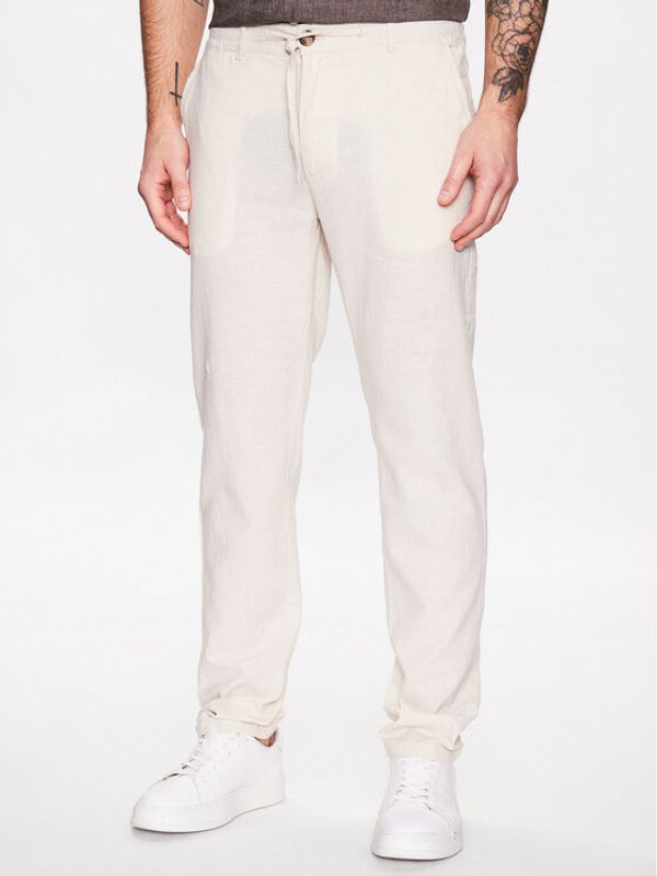 Lindbergh Lindbergh Текстилни панталони 30-008003 Бежов Tapered Fit