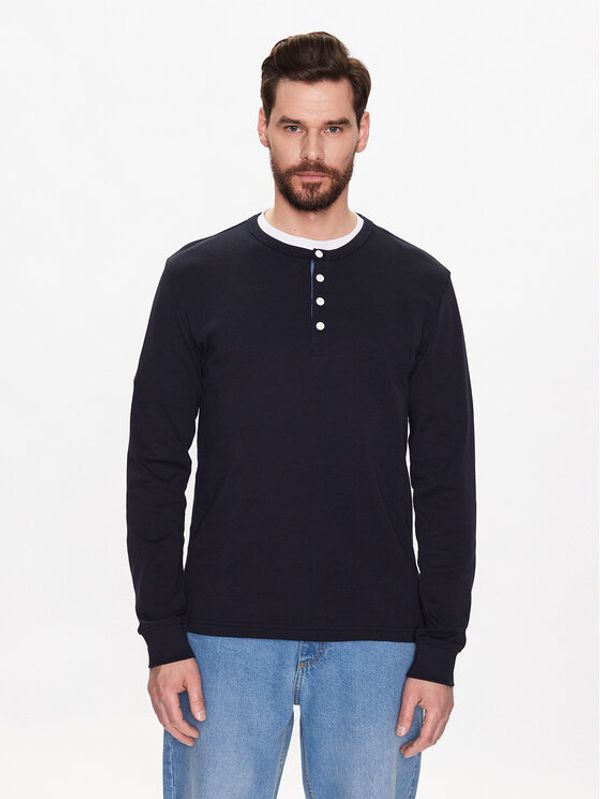 Lindbergh Lindbergh Тениска с дълъг ръкав 30-420095 Тъмносин Regular Fit