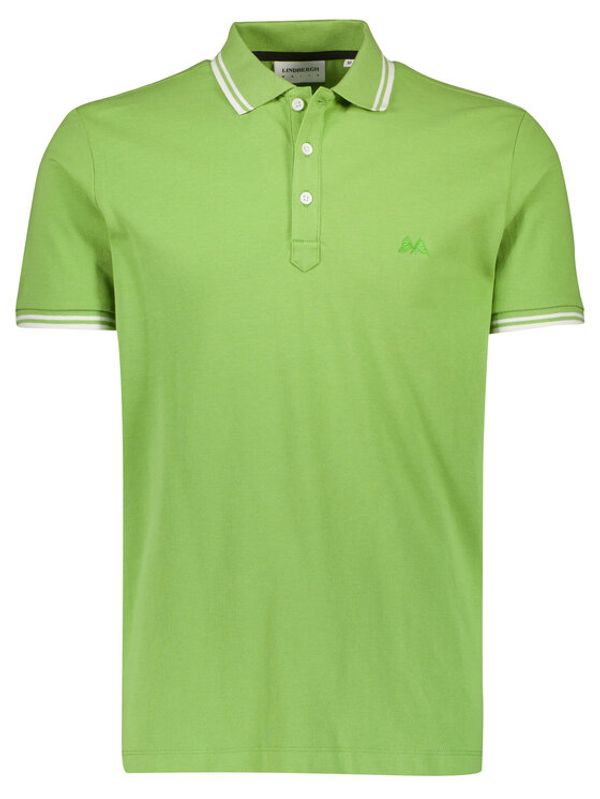 Lindbergh Lindbergh Тениска с яка и копчета 30-404010 Зелен Relaxed Fit