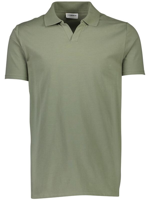 Lindbergh Lindbergh Тениска с яка и копчета 30-404036 Зелен Slim Fit