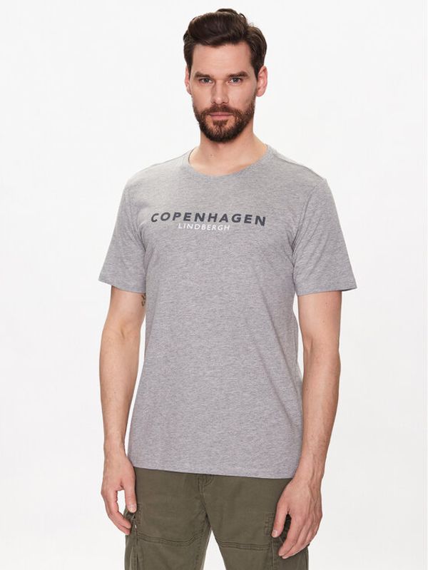 Lindbergh Lindbergh Тишърт 30-400200 Сив Regular Fit