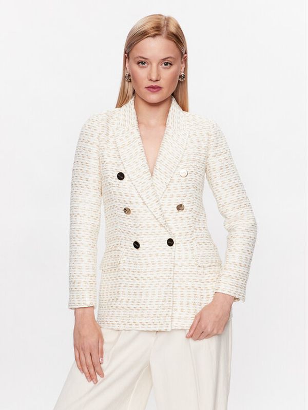 Liu Jo Liu Jo Блейзър CA3389 T3375 Екрю Slim Fit