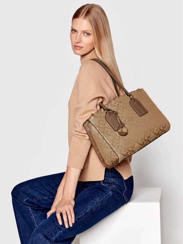 Liu Jo Liu Jo Дамска чанта Ecs L Satchel Dou AF2003 T9209 Кафяв