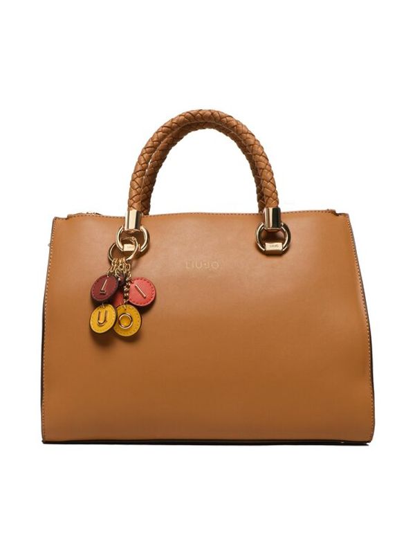 Liu Jo Liu Jo Дамска чанта M Satchel Double AA3242 E0013 Кафяв
