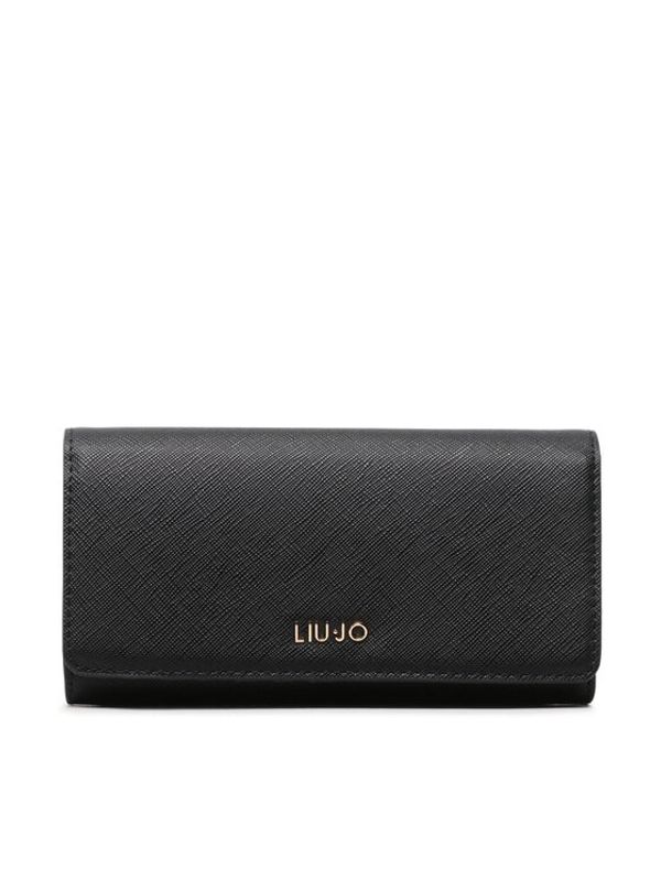 Liu Jo Liu Jo Голям дамски портфейл Ecs Xl Bifold AA3278 E0087 Черен