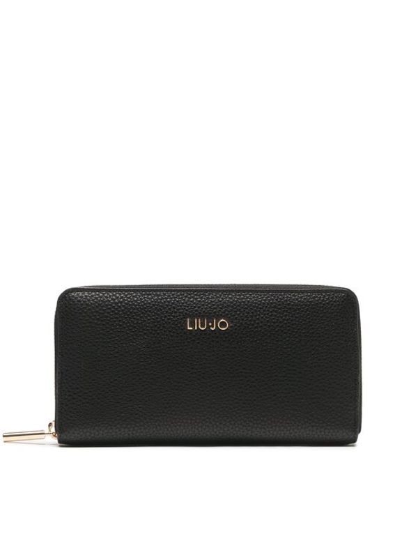 Liu Jo Liu Jo Голям дамски портфейл Ecs Xl Zip Around AF3369 E0086 Черен