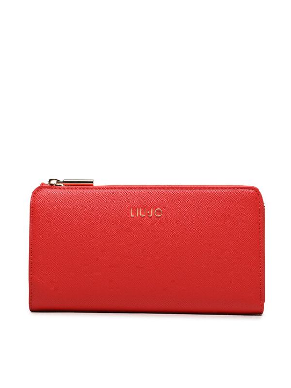 Liu Jo Liu Jo Голям дамски портфейл Ecs Xl Zip Around AF3381 E0087 Червен