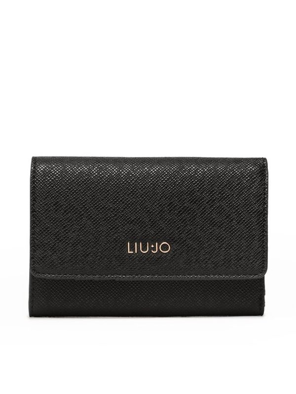 Liu Jo Liu Jo Голям дамски портфейл M Trifold AXX015 E0087 Черен