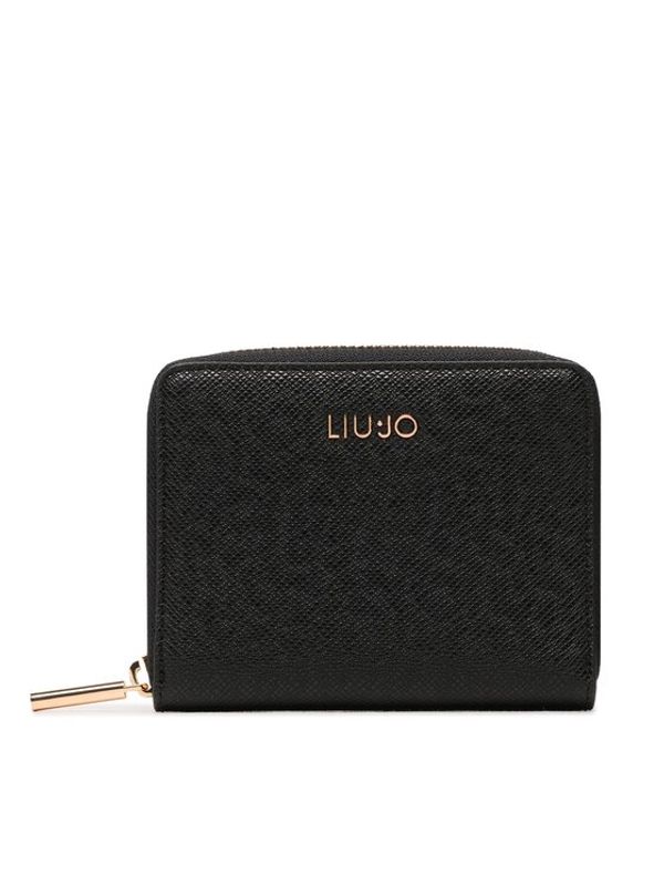 Liu Jo Liu Jo Голям дамски портфейл M Zip Around AXX014 E0087 Черен