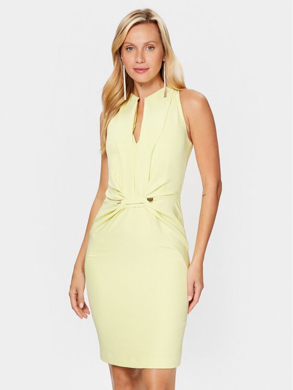 Liu Jo Liu Jo Коктейлна рокля CA3130 T2200 Жълт Slim Fit