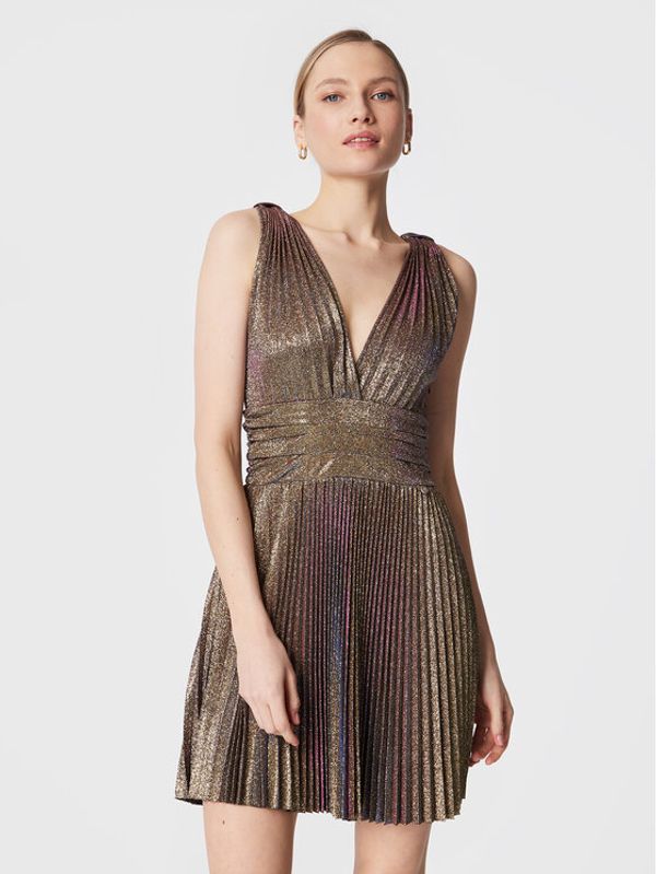 Liu Jo Liu Jo Коктейлна рокля CF2050 J1887 Златист Slim Fit