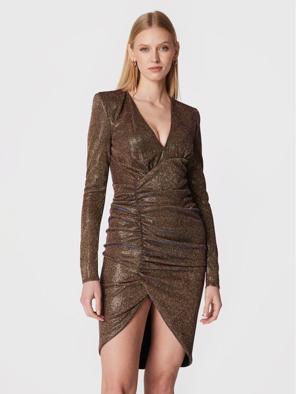 Liu Jo Liu Jo Коктейлна рокля CF2298 J1887 Златист Slim Fit