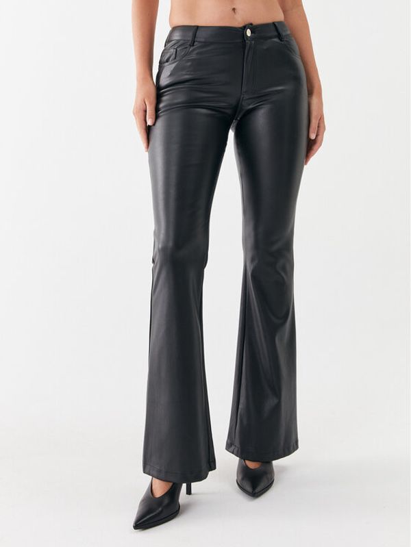 Liu Jo Liu Jo Кожени панталони MF3039 E0624 Черен Regular Fit