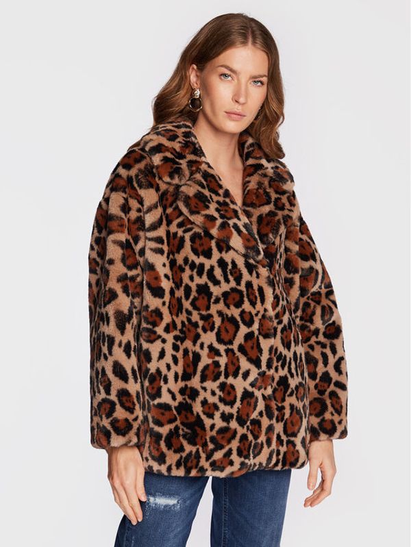 Liu Jo Liu Jo Кожено палто CF2042 E0809 Кафяв Oversize