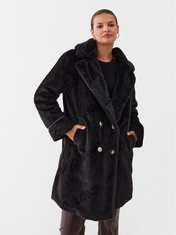 Liu Jo Liu Jo Кожено палто TF3022 E0848 Черен Relaxed Fit