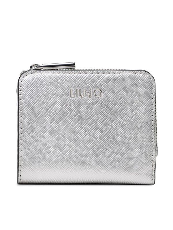 Liu Jo Liu Jo Малък дамски портфейл Ecs Xs Zip Around AA3275 E0087 Сребрист