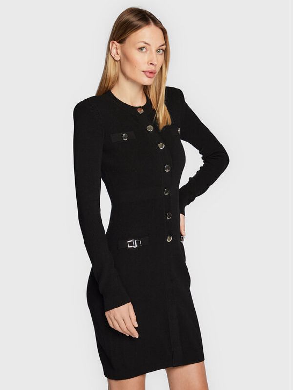 Liu Jo Liu Jo Плетена рокля CF2185 MS99E Черен Slim Fit