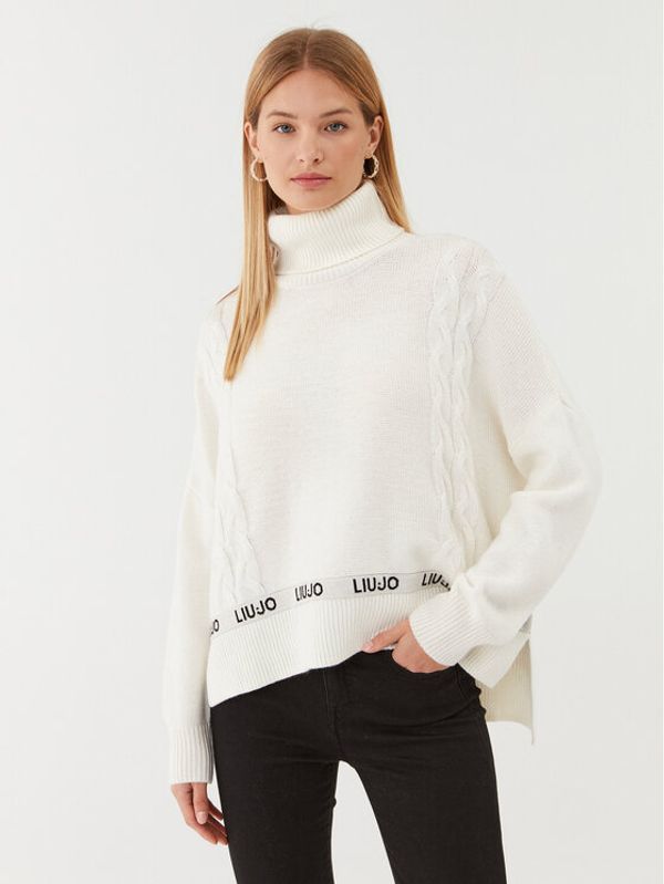 Liu Jo Liu Jo Поло Maglia TF3051 MA55L Екрю Regular Fit