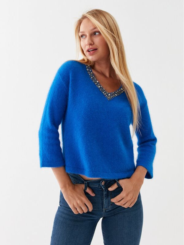 Liu Jo Liu Jo Пуловер CF3225 MA97L Тъмносин Relaxed Fit