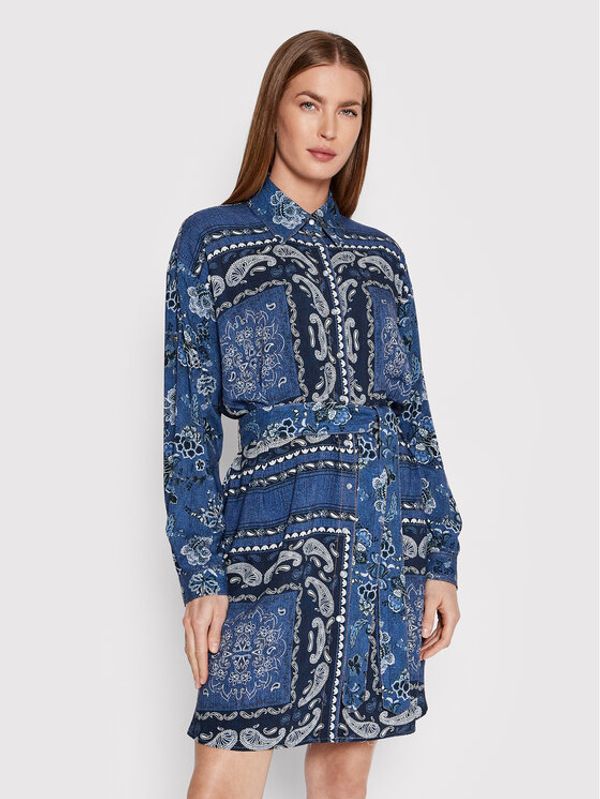 Liu Jo Liu Jo Рокля тип риза UA2189 D4714 Син Relaxed Fit