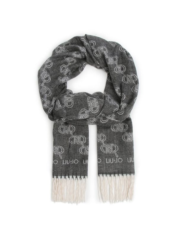 Liu Jo Liu Jo Шал Stola Jacquard Logo 2F3079 T0300 Черен