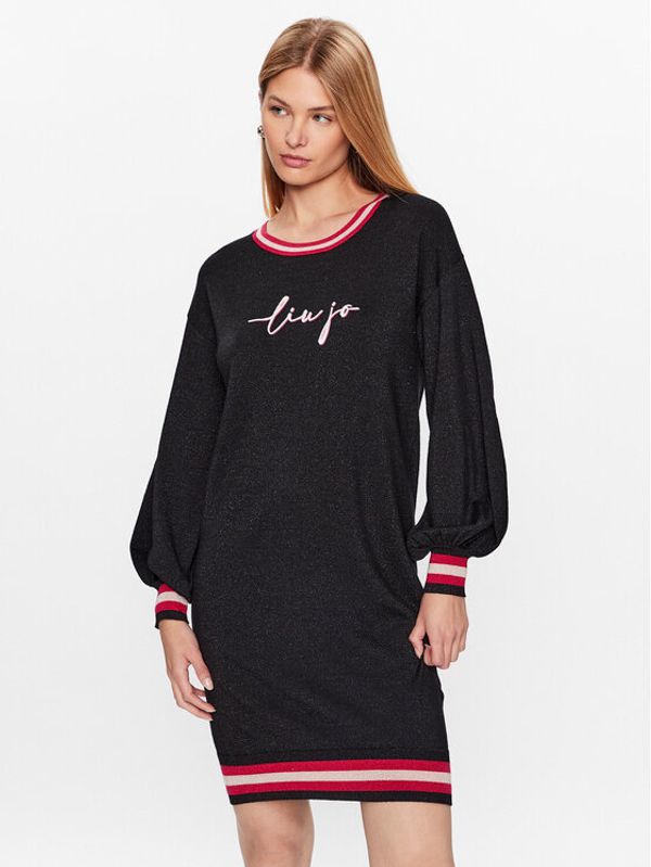 Liu Jo Liu Jo Sport Плетена рокля TF3201 MS75L Черен Relaxed Fit