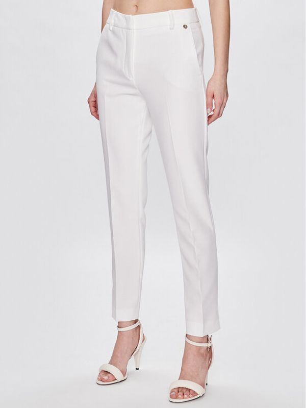 Liu Jo Liu Jo Текстилни панталони CA3235 T2200 Бял Regular Fit