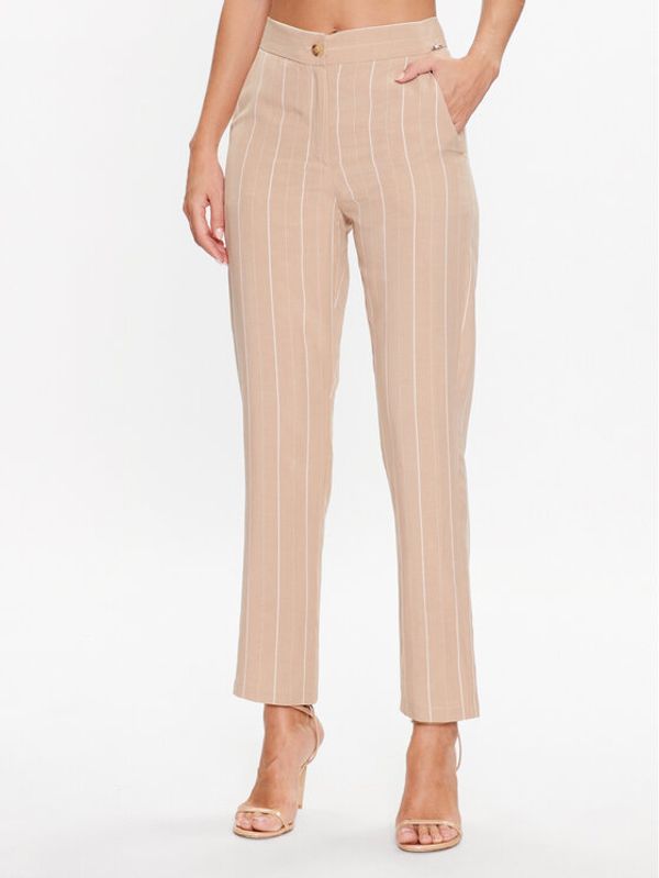 Liu Jo Liu Jo Текстилни панталони WA3004 T4818 Бежов Regular Fit