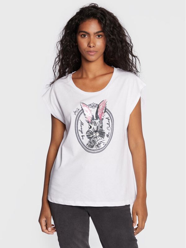 Liu Jo Liu Jo Тишърт WF2286 J5923 Бял Regular Fit