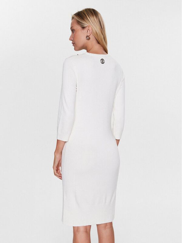 Liu Jo Sport Liu Jo Sport Плетена рокля TA3101 MS49I Екрю Slim Fit