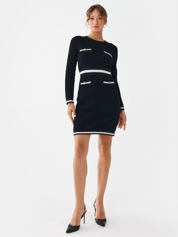 Liu Jo Sport Liu Jo Sport Плетена рокля TF3061 MS011 Черен Slim Fit