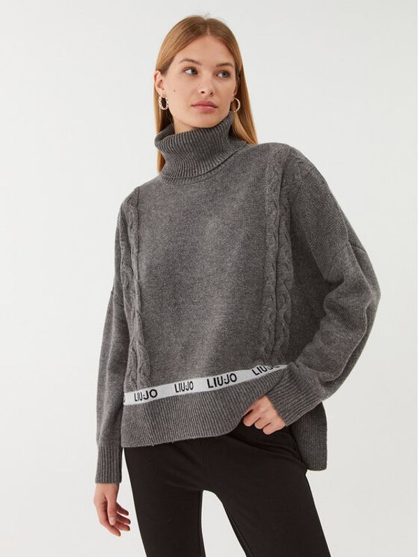 Liu Jo Sport Liu Jo Sport Поло TF3051 MA55L Сив Relaxed Fit