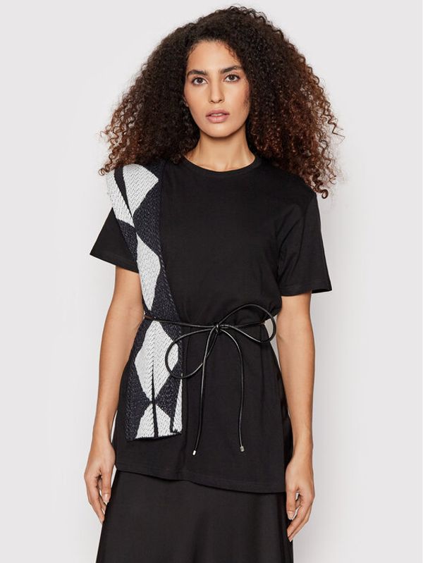 Liviana Conti Liviana Conti Блуза F2SW61 Черен Regular Fit