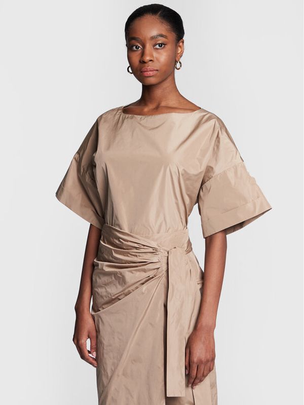 Liviana Conti Liviana Conti Блуза F3SY06 Бежов Relaxed Fit