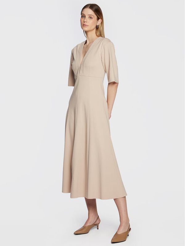 Liviana Conti Liviana Conti Коктейлна рокля F3SI23 Бежов Regular Fit