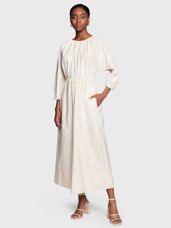 Liviana Conti Liviana Conti Коктейлна рокля F3SK96 Екрю Regular Fit