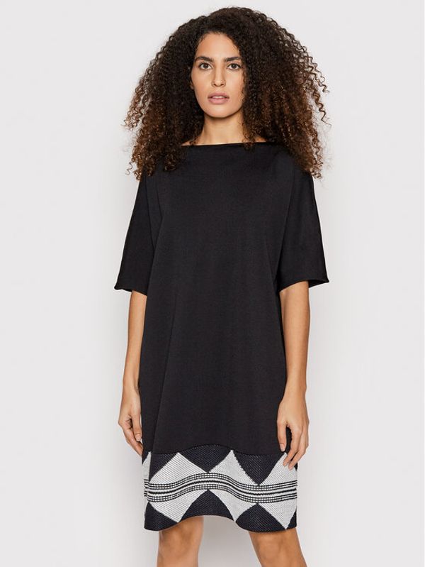 Liviana Conti Liviana Conti Плетена рокля F2SA72 Черен Regular Fit