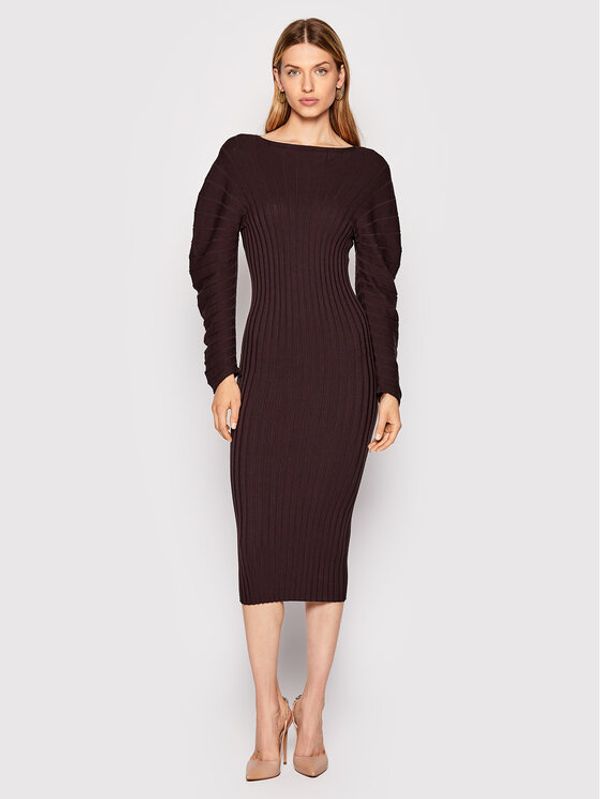 Liviana Conti Liviana Conti Плетена рокля F2WF22 Кафяв Slim Fit
