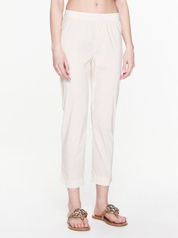Liviana Conti Liviana Conti Текстилни панталони CNTK37 Екрю Regular Fit