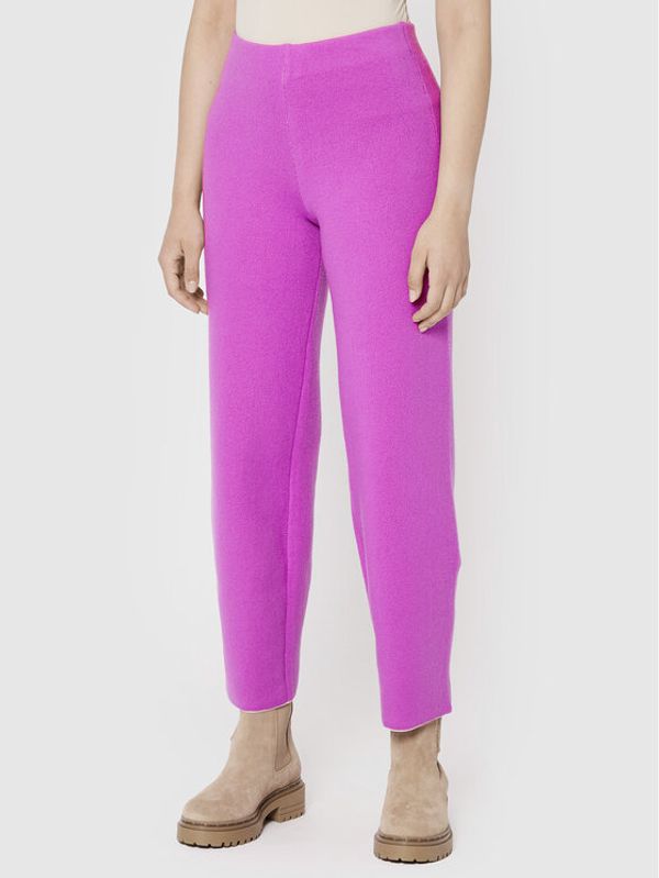 Liviana Conti Liviana Conti Текстилни панталони F2WC37 Розов Relaxed Fit