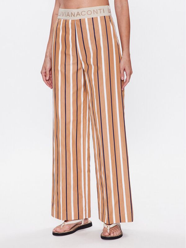 Liviana Conti Liviana Conti Текстилни панталони L3SN25 Кафяв Regular Fit