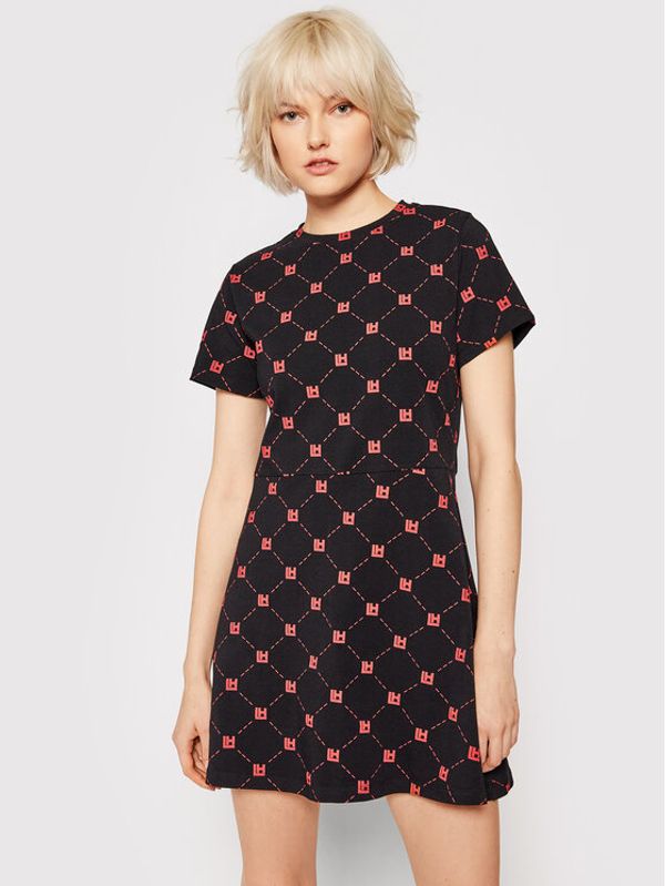 Local Heroes Local Heroes Ежедневна рокля Lh Monogram AW21D0024 Черен Regular Fit