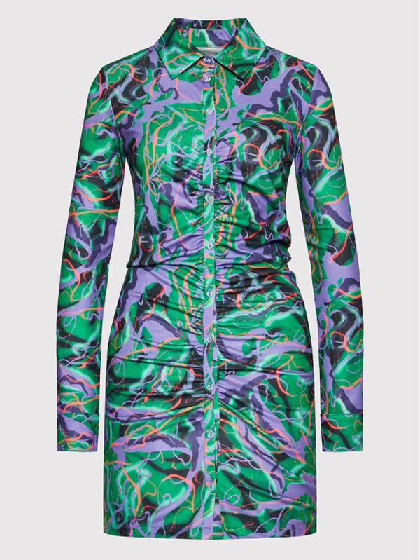 Local Heroes Local Heroes Рокля тип риза Jungle Ruched SS22D0001 Цветен Regular Fit