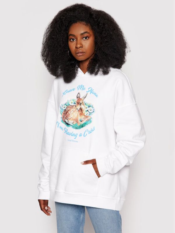 Local Heroes Local Heroes Суитшърт Crisis AW21S0003 Бял Oversize